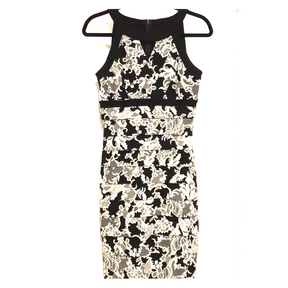 White House Black Market Lace print dress